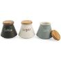 Villa dEste Home Tivoli Set of Jars, Stoneware, Multicoloured, One Size