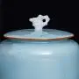 Tea Canister,Tea Jar Ceramic Sealed Cans With Lid Large Capacity Household Storage Tank Extra Large, Candy Jars, Food Storage Tank Kitchen (Color : Blue, Size : XS) Tea Canister,Tea Jar Ceramic Sealed Cans With Lid Large Capacity Household Storage Tank Extra Large, Candy Jars, Food Storage Tank Kitchen (Color : Blue, Size : XS)
