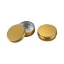 Xigeapg 10Pcs Cans Screw Top Containers Aluminum Round Cans Travel Tins Storage Jar Food Tins Containers Tins With Lids,Gold