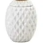 Bouteille en céramique d'arbre à paille Aspen, blanche et or, décorative avec couvercle, porcelaine, pot à bonbons moderne, forme de paille tropicale, finition brillante, 33 x 34,3 cm Bouteille en céramique d'arbre à paille Aspen, blanche et or, décorative avec couvercle, porcelaine, pot à bonbons moderne, forme de paille tropicale, finition brillante, 33 x 34,3 cm
