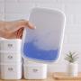 Food Storage Container with Lids,Plastic Lunch Bento Boxes,Microwave/Dishwasher/Freezer Safe,Containers for Kitchen Pantry Organization and Storage (White, 700ML)