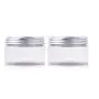 2PCS 100ml 3.4oz Empty Refillable Plastic Clear Wide Mouthed Bottle Box With Liner and Screw Aluminium Cap Cosmetic Cream Makeup Facial Jar Pot Container 2PCS 100ml 3.4oz Empty Refillable Plastic Clear Wide Mouthed Bottle Box With Liner and Screw Aluminium Cap Cosmetic Cream Makeup Facial Jar Pot Container