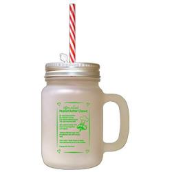 Green After School Peanut Butter Chews Kitchen Recipe Frosted Glass Mason Jar With Straw