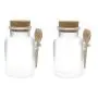 2 Bouteilles en ABS Transparentes Remplissables de 200ml/6.8oz avec Couvercle en Bois et Cuillère pour Cosmétiques, Poudres, Crèmes (DIY) 2 Bouteilles en ABS Transparentes Remplissables de 200ml/6.8oz avec Couvercle en Bois et Cuillère pour Cosmétiques, Poudres, Crèmes (DIY)