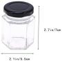 Vosarea Simply Store Glass Hexagon Food Container Set Transparent Storage Jars Glass Sealed Cans Honey Food Grains Containers(10 PCS 85ml)