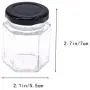 Vosarea Simply Store Glasse Hexagon Lebensmittelbehälter Set Transparente Glas Stopfbereite Gläser Honig Lebensmittel Getreide Behälter (10 Stück 85ml)