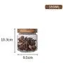 Bambusdeckel Glas Behälter für 350/650/950ml/1250ml/1550ml Getreide Tee-Blatt Kaffee Bohne Süßigkeiten Lebensmittel Dose mit 400ml Deckel