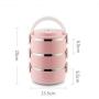 Thermos Food Jar Mehrfachbehälter 304 Edelstahl Thermosbecher für Studenten, versiegelte, isolierte Speisenbehälter, tragbarer Beutel (Farbe: Khaki, Größe: 1400ML)