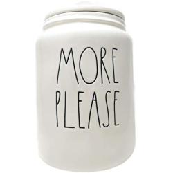 Rae Dunn &quotMORE PLEASE" ARTISAN LARGE LETTER (LL) CANISTER