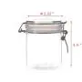 Fixture Displays Wire Clasp PET Jar 500 ml Spice Jar Seal Paint Oil Storage Jar Container Lock 18615-500ML-12PK-2D Fixture Displays Wire Clasp PET Jar 500 ml Spice Jar Seal Paint Oil Storage Jar Container Lock 18615-500ML-12PK-2D
