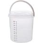 HOMELUNY Set of 4 With Hand Plastic Rice Bucket Moisture Proof 10KG Kitchen Rice Storage Jars for Candy, Cookie, Rice, Sugar,Flour,Snacks Keeping Food Dry & Fresh