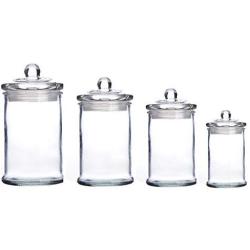 4pcs Portable Household Sealed Transparent Jars Large Square Glass Spice Jars Airtight Storage Jars With Glass Lid Compatible For Kitchen,4pcs