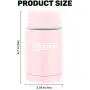Food Jar Insulated TEKKER’S 17 Oz Thermoses Stainless Steel Lunch Vacuum Bottle with Folding Spoon for School Office Picnic Travel Outdoors(Pink)