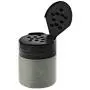 Marketing Holders Empty Bottle for Spice Seasoning Storage Cylinder Salt Shaker Dry Herb Container Jar 2 oz Black Lid Qty 12