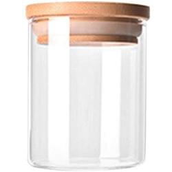 CloverUS Transparent High Borosilicate Glass Kitchen Storage Bottle Jar Organization