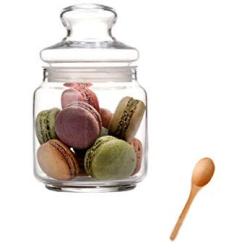Sealed Storage Jar Food Grains Moisture-proof Transparent Glass Bottle Tea Coffee Seal Storage Cans DELICATEWNN (Capacity : 500ml)