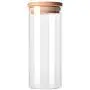 Transparent High Borosilicate Glass Kitchen Storage Bottle Store Food Ingredient Candy Biscuit Storage Jar Home Organization,6.5X15Cm