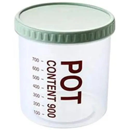 Transparent Kunststoff Lebensmittelbehälter Box Container für Lebensmittel und Obst Grün 700ML