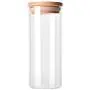 Transparent High Borosilicate Glass Kitchen Storage Bottle Store Food Ingredient Candy Biscuit Storage Jar Home Organization,6.5X15Cm