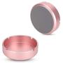 Tangxi Round Aluminum Alloy Storage Box 4.33 x 4.33 x 1.38 in Round Storage Jars Containers for Screw Battery Candy Toy Snacks Cosmetics(Rose)