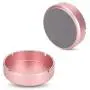 Tangxi Round Aluminum Alloy Storage Box 4.33 x 4.33 x 1.38 in Round Storage Jars Containers for Screw Battery Candy Toy Snacks Cosmetics(Rose)