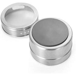 Yinpinxinmao Stainless Steel Spice Seasoning Jar Storage Flavoring Container Pot Box Magnetic Storage Container Silver