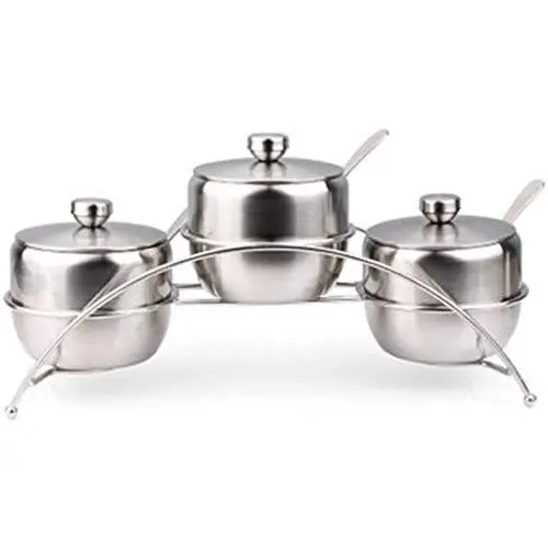Ensemble de bocaux de rangement pour épices en acier inoxydable DUDDP, contenants pour sel, sucre, épices, pots à condiments, cruet bouteilles, outil de cuisine. Ensemble de bocaux de rangement pour épices en acier inoxydable DUDDP, contenants pour sel, sucre, épices, pots à condiments, cruet bouteilles, outil de cuisine.