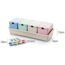DUDDP Storage Spice lar set Seasoning Container Spice Jar Kitchen Spices Container Dry Storage Bottle Set Kitchen Dressing Salt Spice Tank Organizer Box