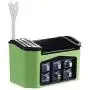 Grüne Gewürzregal Küchenregal Werkzeugbox Gewürzglas Lagerregal mit Gabel und Schneidebrett Lagerbox Große Kapazität