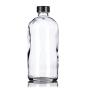 Glass Spray Bottle, Niuta 16 OZ Clearr Glass Empty Spray Bottles with Labels for Plants, Pets, Essential Oils, Cleaning Products - Black Trigger Sprayer w/Mist and Stream Settings