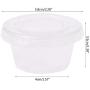 Slime Jars - Slime Storage - Slime Containers 50Pcs Disposable Cups Set of 60ml/2 oz Sauce Pot Container Shot Cup Slime Storage with Lid for