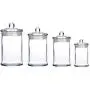 TOPBATHY 4er Set Tragbarer Glas-Lebensmittellagerbehälter mit Dichtung/Lebensmittellagerbehälter, für Tee, Kaffee, Gewürze und mehr – 0,16L + 0,4L + 0,75L + 1,2L