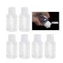 Lurrose 12Pcs 50ml Empty plastic sample bottle container jar pot with flip lid for emollient water shower gel emulsion