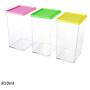 HEHGU 3-Pack Plastic Sealed Dispensers for Food Storage with Lids Stackable Cereal Containers (810 ML)