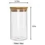 Bocal de Rangement en Verre IDEALUX pour Café et Alimentation Maison avec Couvercle en Bambou Étanche et Anneau en Silicone (790 ml)