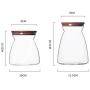 Grain Canister Food Sealed Storage Container Clear Plastic Glass Jar Compatible For Loose Tea Coffee Bean Sugar Salt 1100/700ml,4 Grid Plastic S