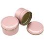 5er Set Runden Kerzentiegel Süßigkeitenbehälter mit Deckeln – Aufbewahrungsdose für Tee/Süßigkeiten – 6,5 x 4,5 cm, 100 ml, 3,5 oz (Roségold)