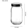 15 Ounce Glass Mason Jar with Airtight Metal Lid for Storage and Canning,Set of 4