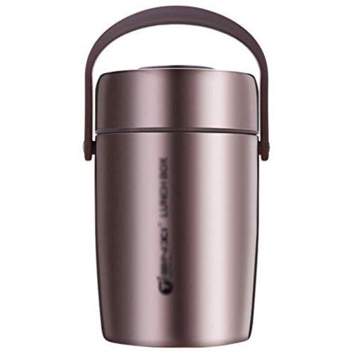 Food Flask Insulated 304 Stainless Steel Food Jar with Spoon Storage Bag and Multi-Purpose for Food 2.0 L Lunch Box,Rosegold