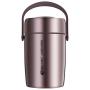 Food Flask Insulated 304 Stainless Steel Food Jar with Spoon Storage Bag and Multi-Purpose for Food 2.0 L Lunch Box,Rosegold