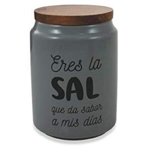Villa dEste Home Tivoli Jar, Stoneware, Grey, 10.5x15 cm