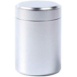 Rabinyod Bulan 1pc Mini Metal Tin Canister Candy Tea Sugar Coffee Tea Storage Box Jar Container (Silver)