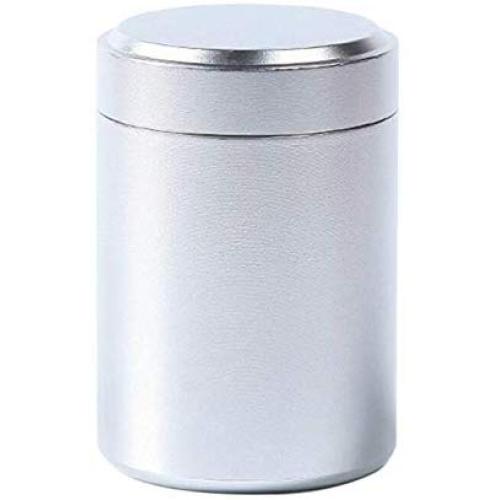 Rabinyod Bulan 1pc Mini Metal Tin Canister Candy Tea Sugar Coffee Tea Storage Box Jar Container (Silver)