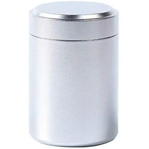 Metallbehälter Mini Candy Tee Zucker Kaffee Tee-Behälter Dose Silber 1pc