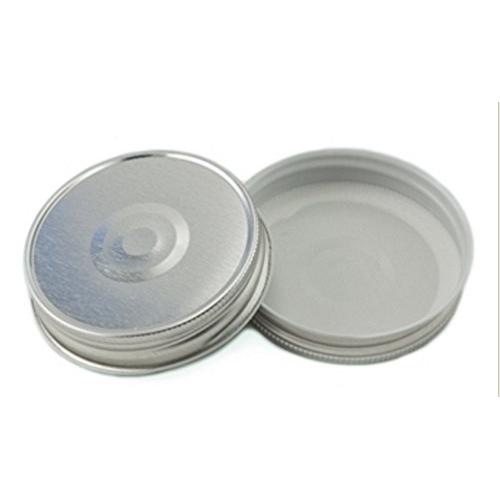 (Set of 12) 4 oz Mason Jars with Smooth Sides -Easy to Label with Silver Finished Safety Button Lids, Regular Mouth