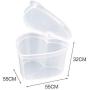 132 24Pcs Heart Shaped Slime Containers Storage Cups Box Leakproof Clear Plastic Lid Deli Sauce Chutney Food Toy Containers