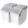 Boîte de Farine pour Cuisine avec Roulettes, Couvercle Scellé, Récipient de Stockage de Riz en PP (80 tasses / 33 lb), Pack de 2 Boîte de Farine pour Cuisine avec Roulettes, Couvercle Scellé, Récipient de Stockage de Riz en PP (80 tasses / 33 lb), Pack de 2