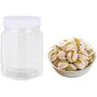 Hemoton 8pcs Plastic Jars Storage Containers Cereal Dry Food Storage Container Airtight Leakproof Plastic Storage Bottle for Cereal Sugar Rice Snacks (360ml)