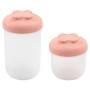 UPKOCH 2pcs Storage Grain Food Storage Containers Storage Jar (Small Size+Large Size, Pink)