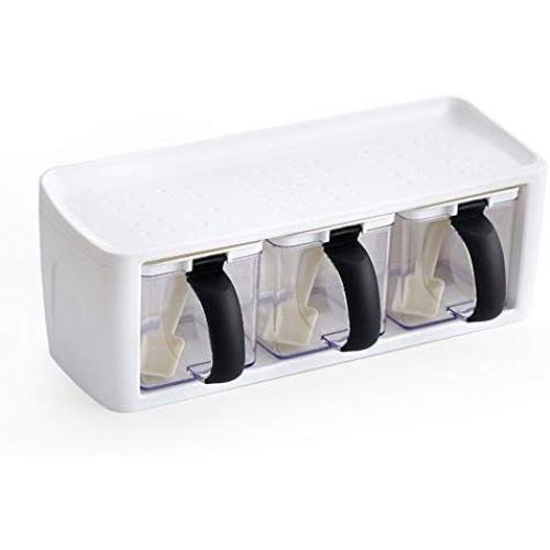 Plakza - Salt Pigs - With Handle Boxes Seasoning Bottle Organize Home Container Salt Storage Spice Jar Condiment - Spoon Cellars Pigs Salt Servers Salt Pigs Cellars Servers Herb Spice Pepper Rack Shak
